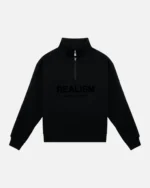 Realism Half-Zip Black Jumper