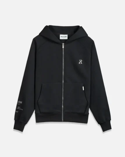 Realism Radiant Zip Black Hoodie