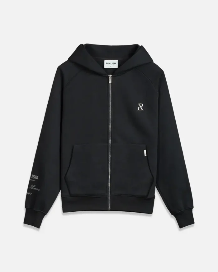 Realism Radiant Zip Black Hoodie