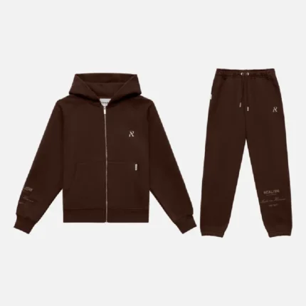 Realsim Radiant Zip Tracksuit Mocha
