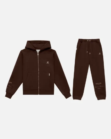 Realsim Radiant Zip Tracksuit Mocha
